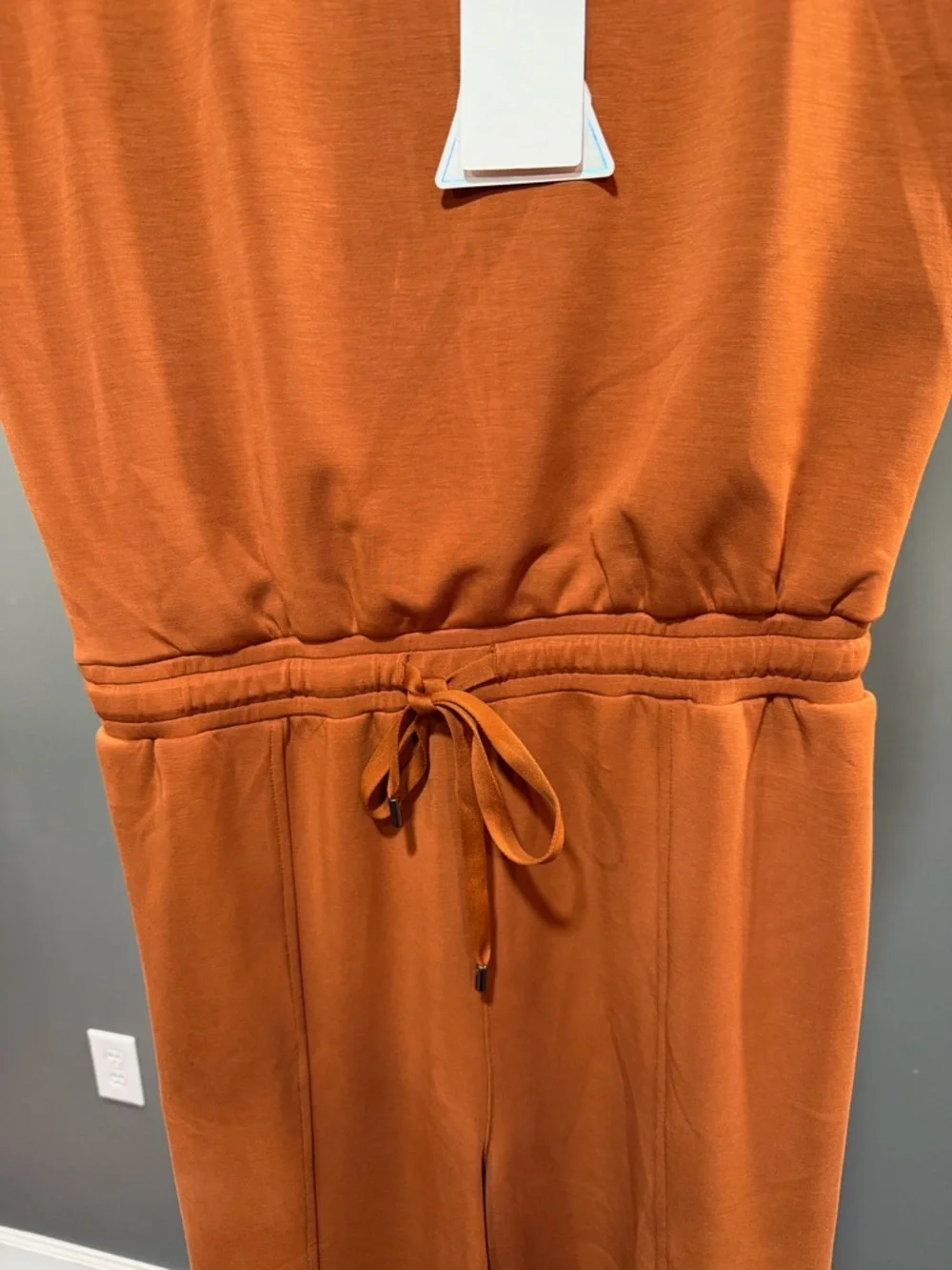 Skies Are Blue Modal Women's •Brown• Sleeveless Jumpsuit with Drawstring Waist - Picture 4 of 10